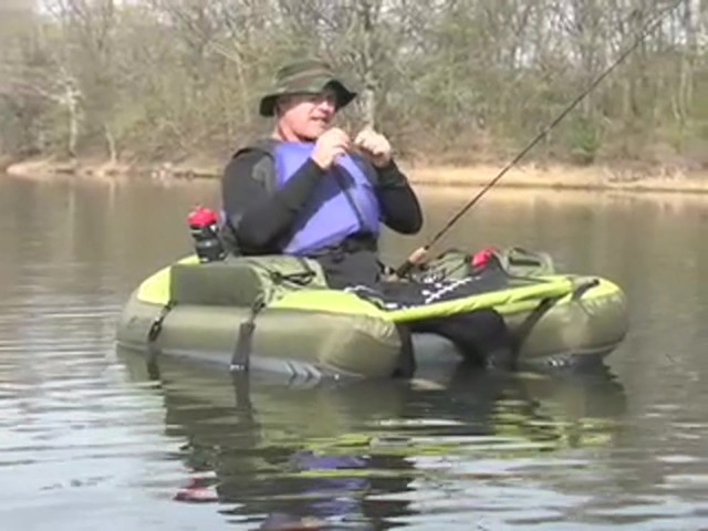 Classic Accessories&#153; Cumberland Float Tube Apple / Olive Drab - image 3 from the video